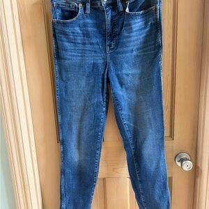 Madewell Stovepipe Jean Size 30 Medium Wash High Rise 28” Inseam